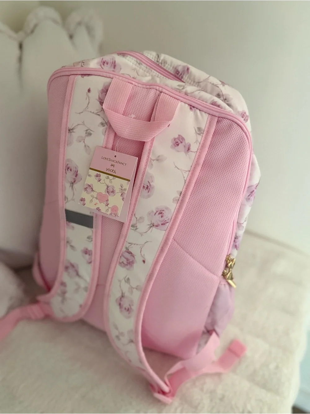 LoveShackFancy x Target - Yoobi Ribbon Rosa Backpack Sterling Dusk